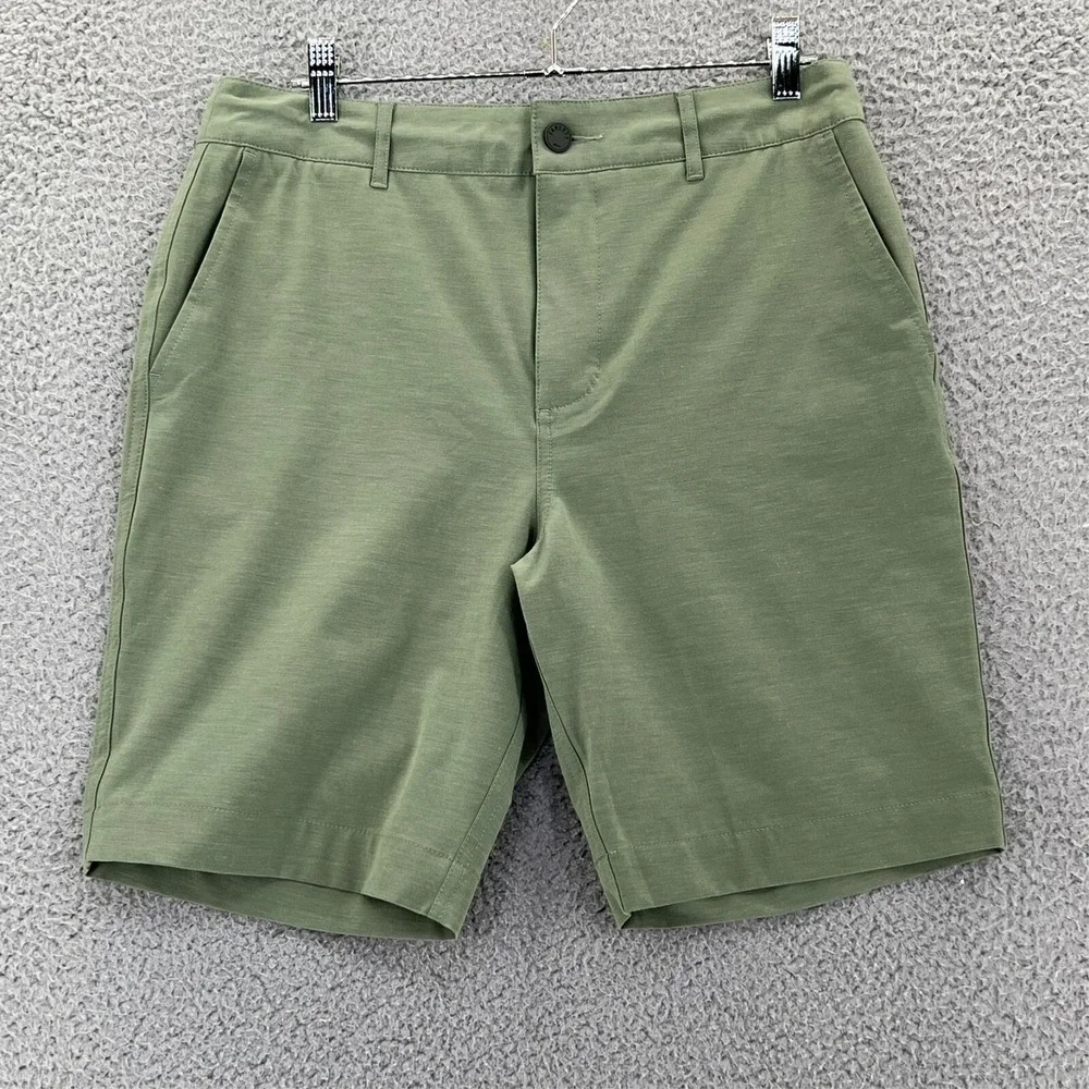FAHERTY All Day Golf Shorts Men 30 (30x9 Act) Green Athleisure Beach Draw String